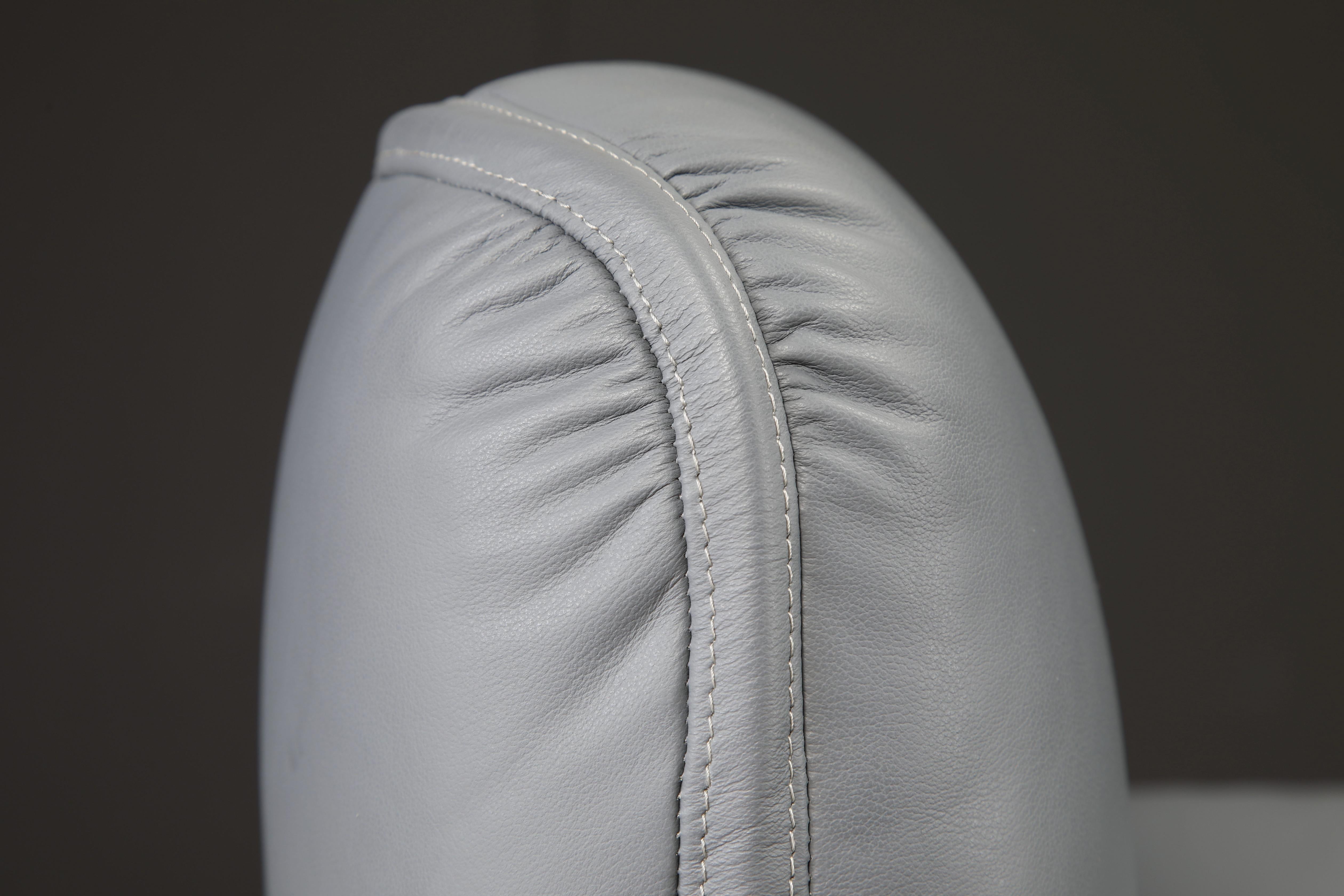 Otto Zapf für Knoll International Leder- Chefsessel, ca. 1985, neu gepolstert im Angebot 2