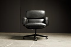 Otto Zapf for Knoll International Leather Management Chair, c. 1985, Signed
