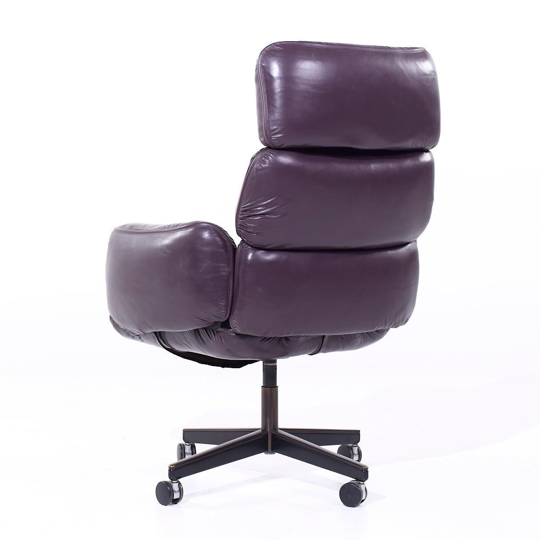 American Otto Zapf for Knoll Mid Century Leather Office Chair For Sale