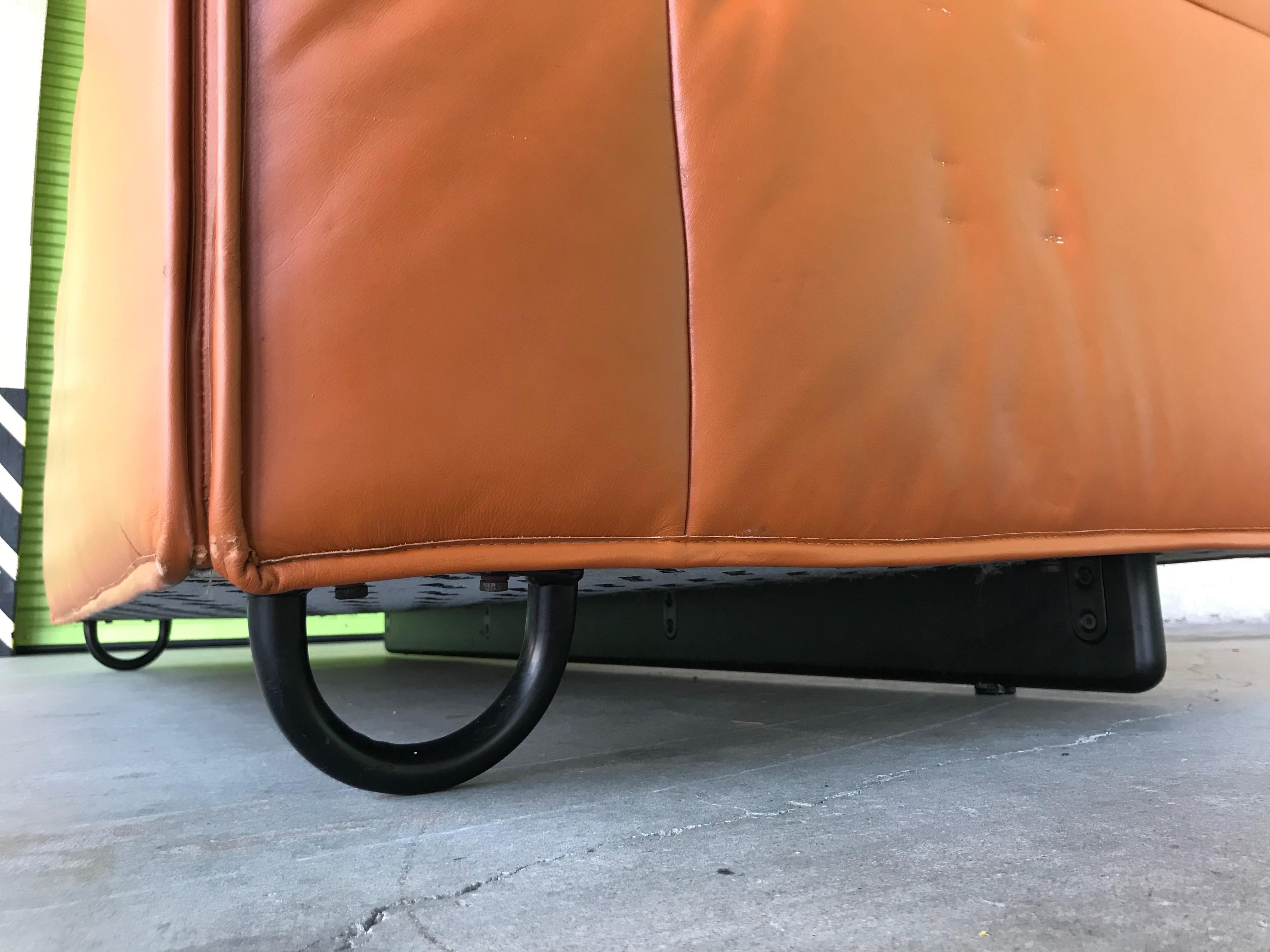 Otto Zapf Leather Knoll Sofa, 1980 5