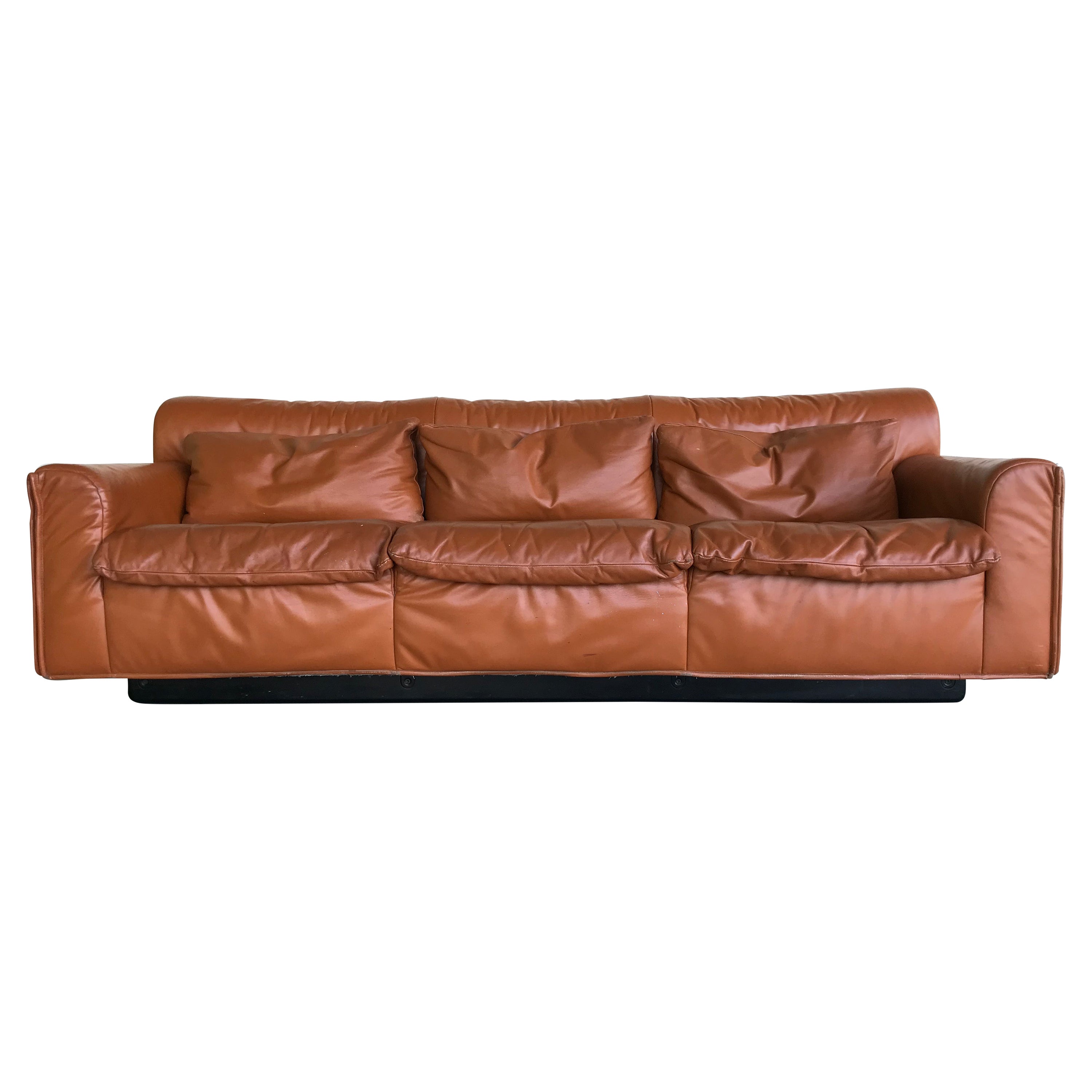 Otto Zapf Leather Knoll Sofa, 1980