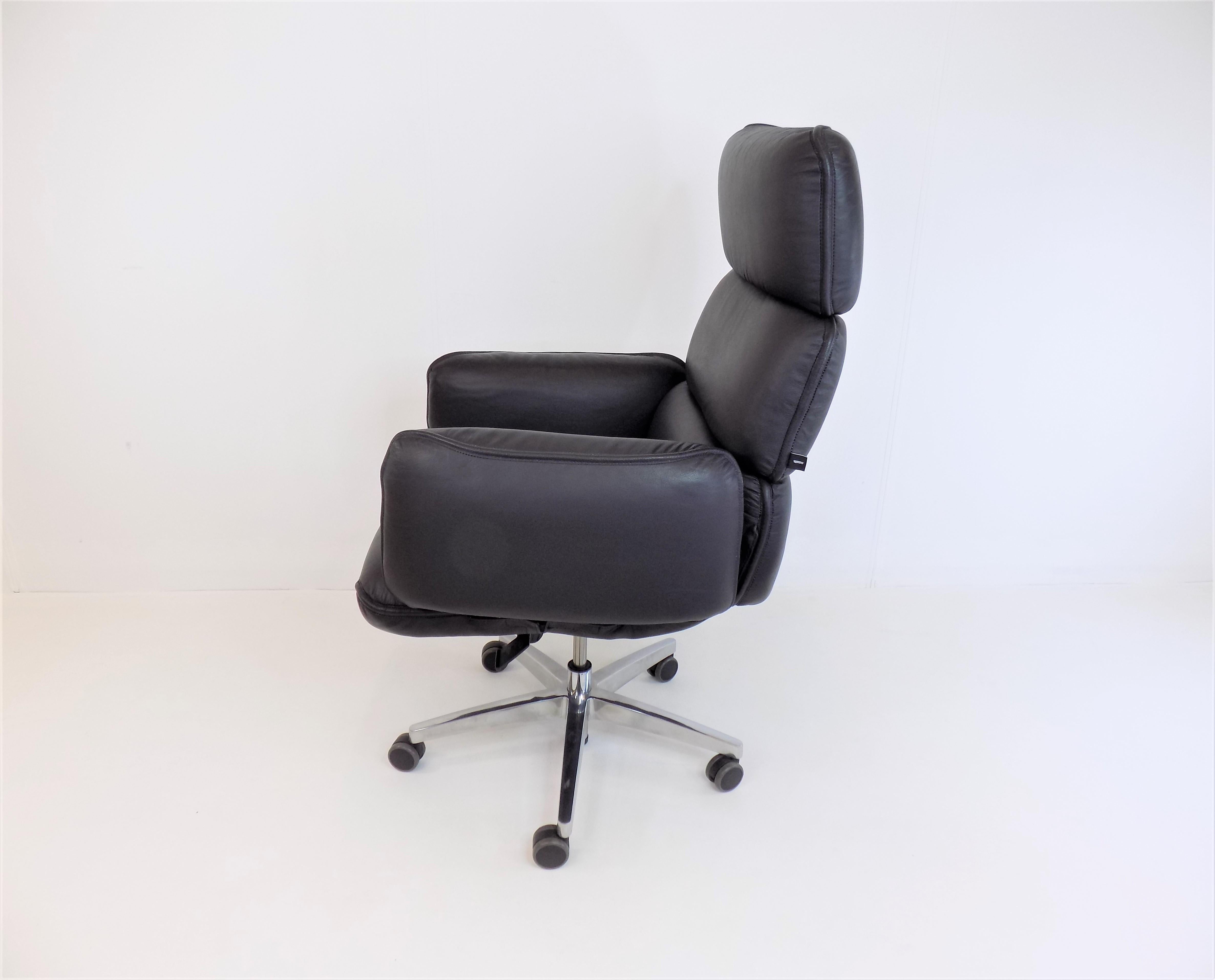 German Otto Zapf Leather Office Chair for Topstar
