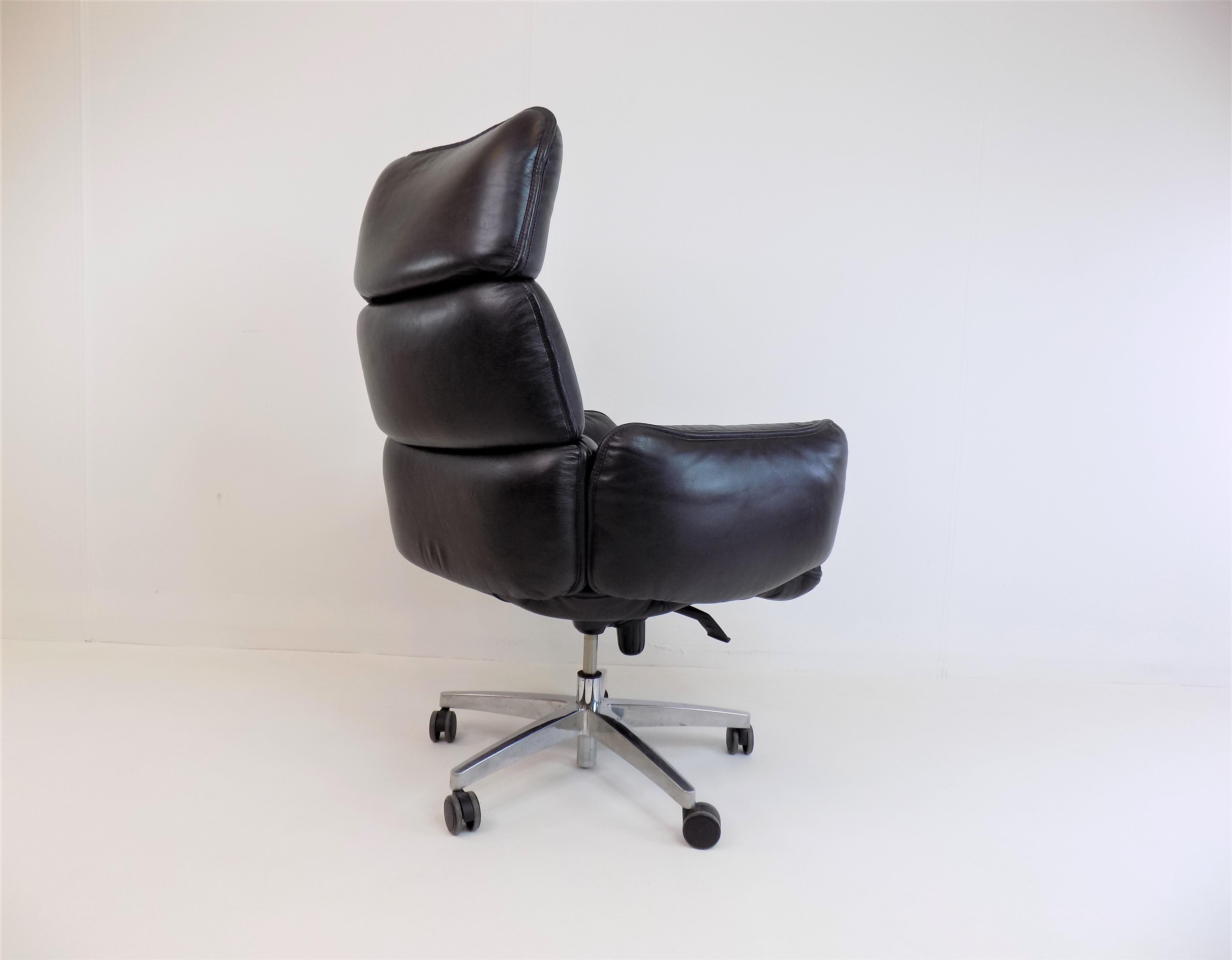 20th Century Otto Zapf Leather Office Chair for Topstar