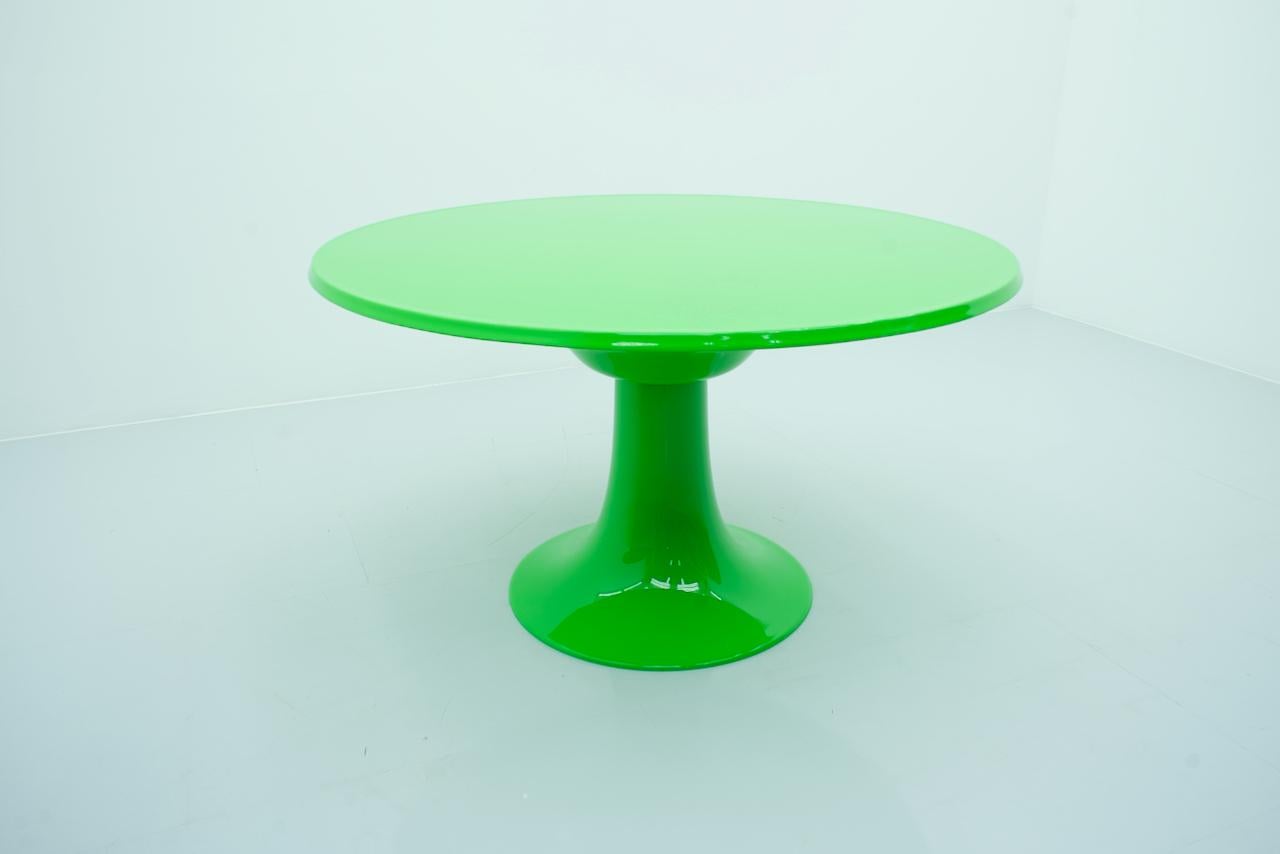 Mid-Century Modern Otto Zapf Round Dining Table in Green, Germany, 1967