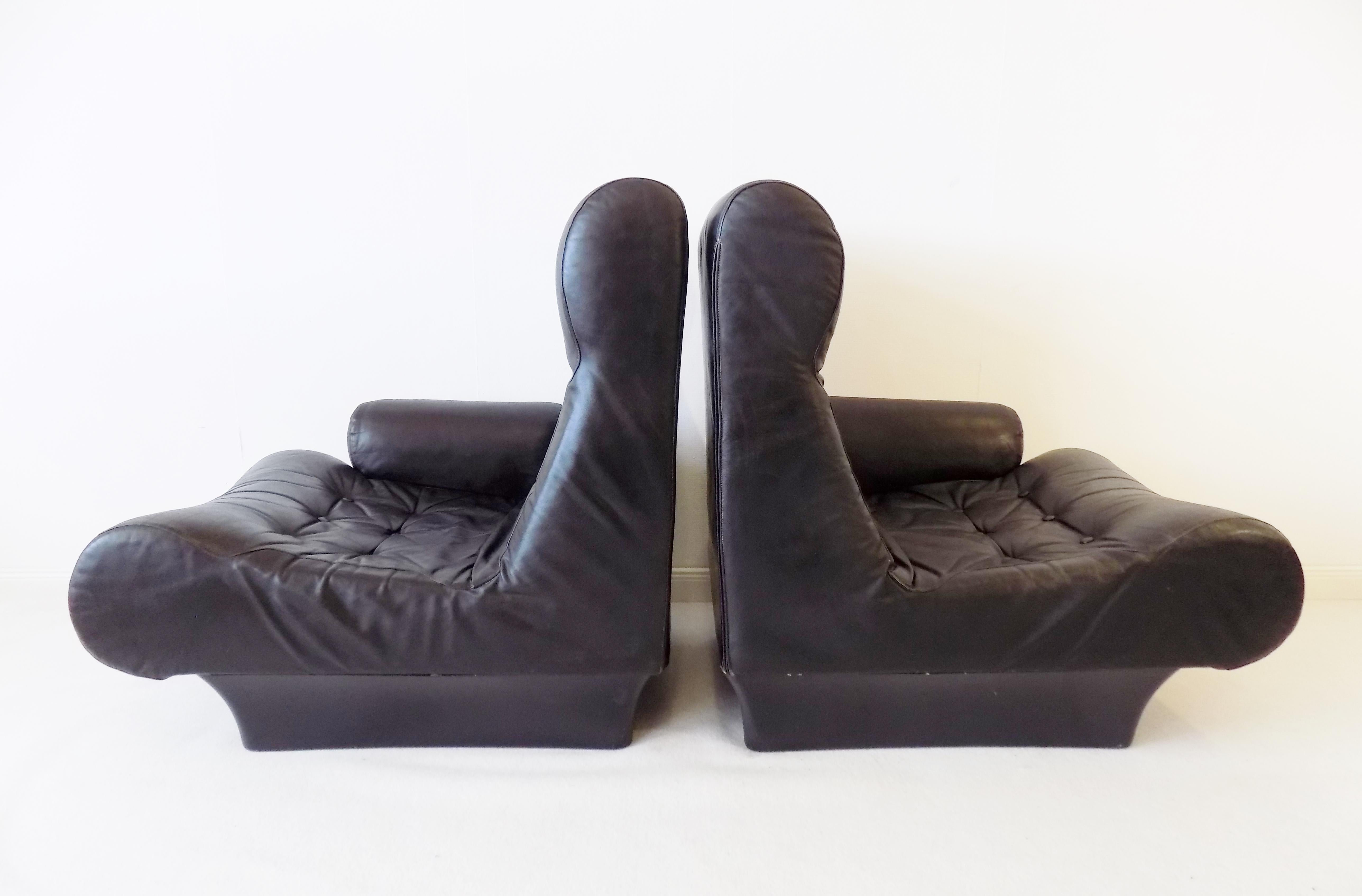 Sofalette-Leder-Loungesessel von Otto Zapf mit 2 Sitzen im Angebot 5
