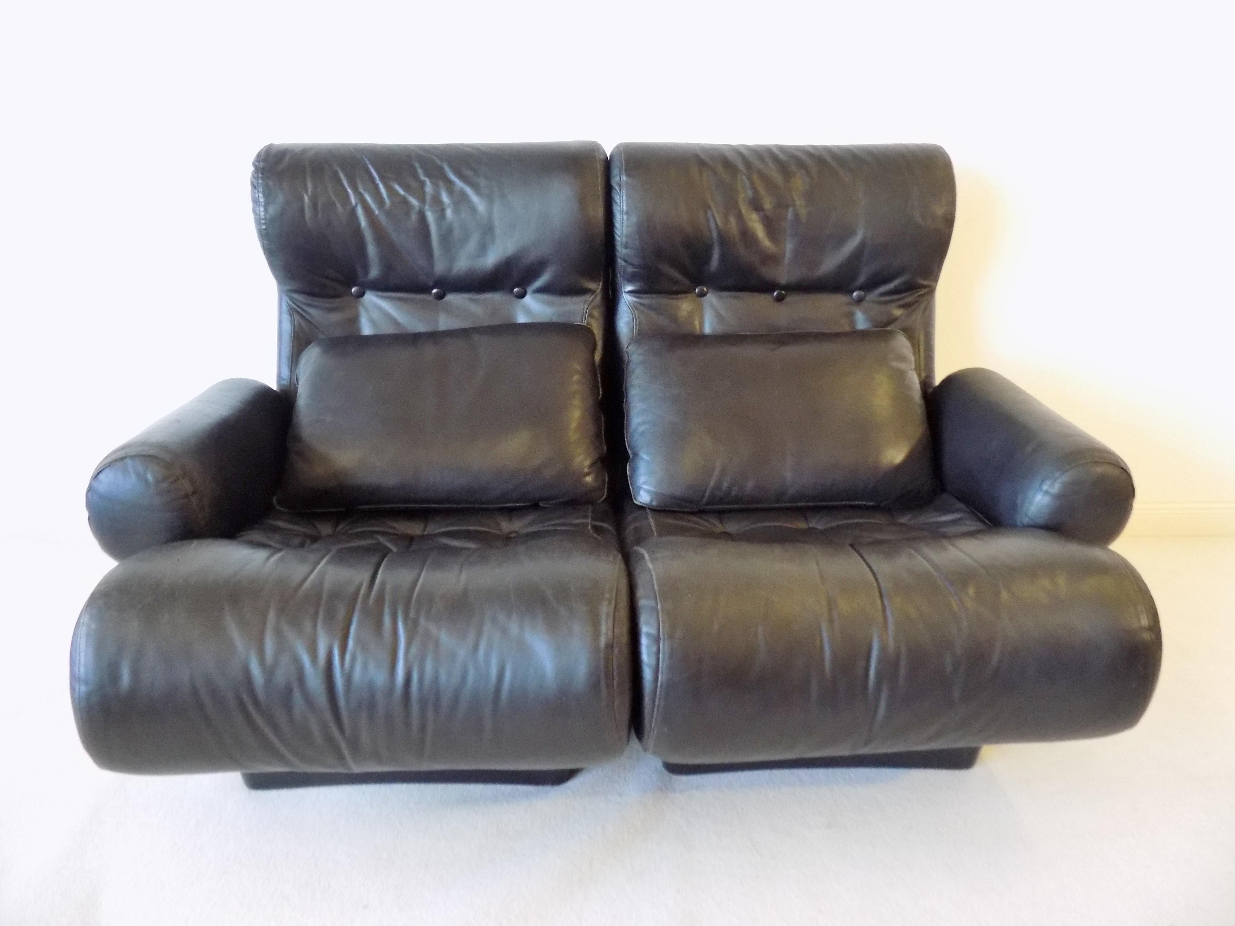 Otto Zapf Sofalette Leather Lounge Chair 2 Seater For Sale 8