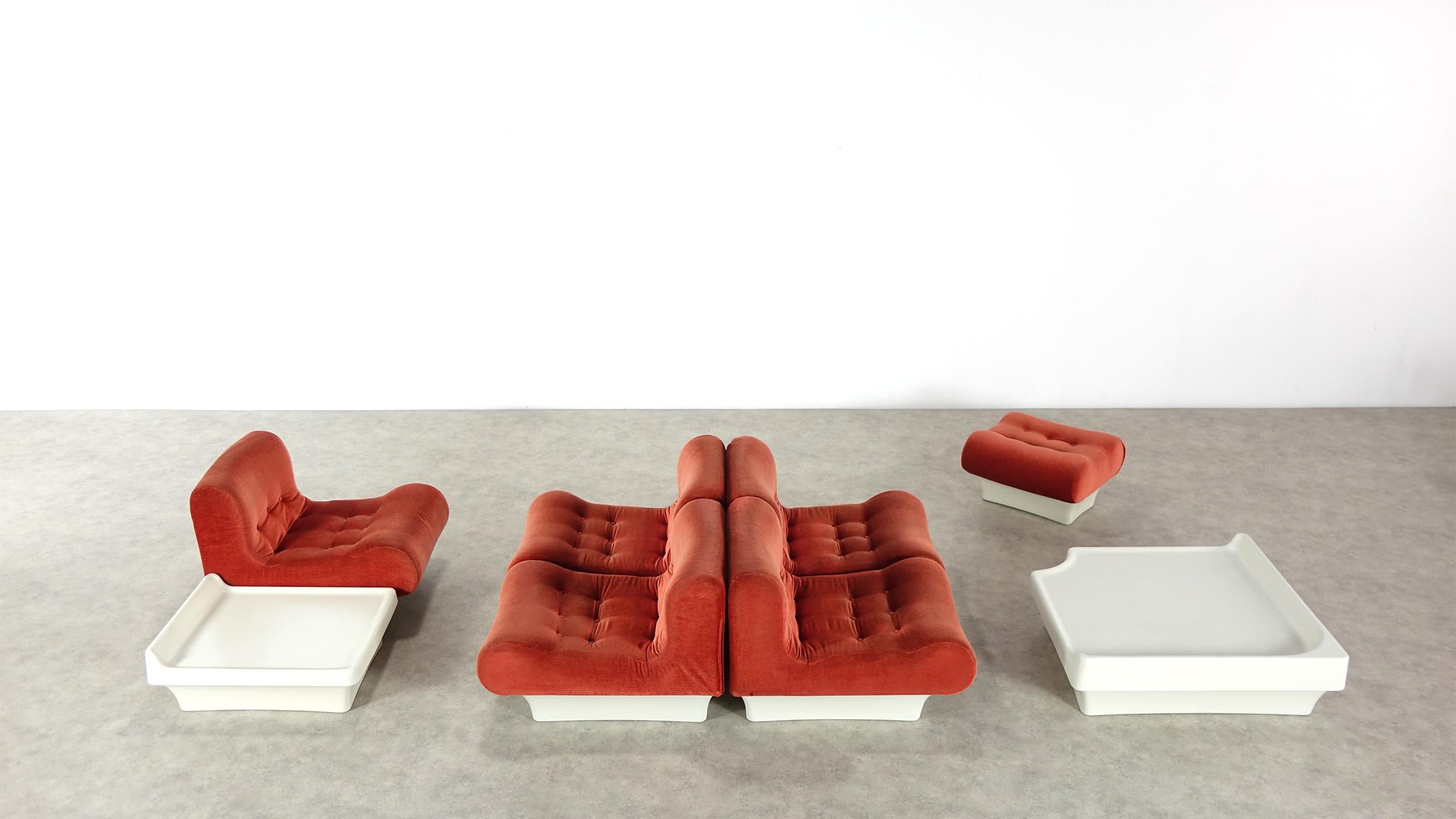 Otto Zapf, Sofalette Living Room Set and Tables, 1967 by Vitsœ, Germany 7