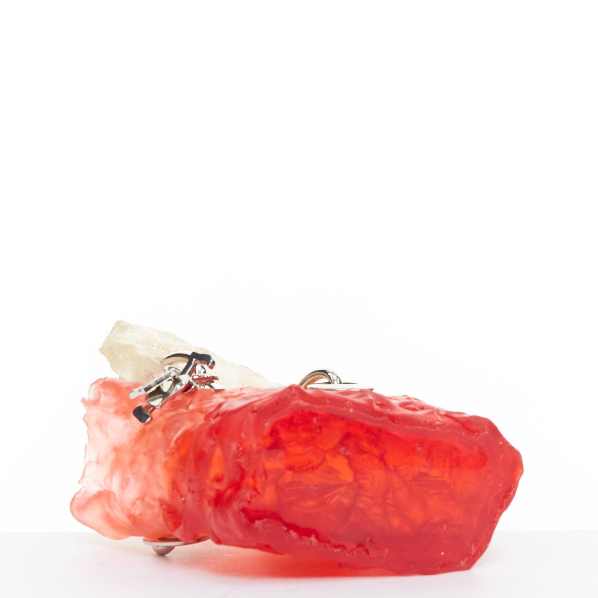 OTTOLINGER Otto handcrafted red clear ombre jelly hardware top handle bag For Sale 1
