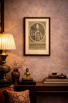 Ottoman Ambassador Portrait Engraving, Bernigeroth, Turkish Envoy, c.1740