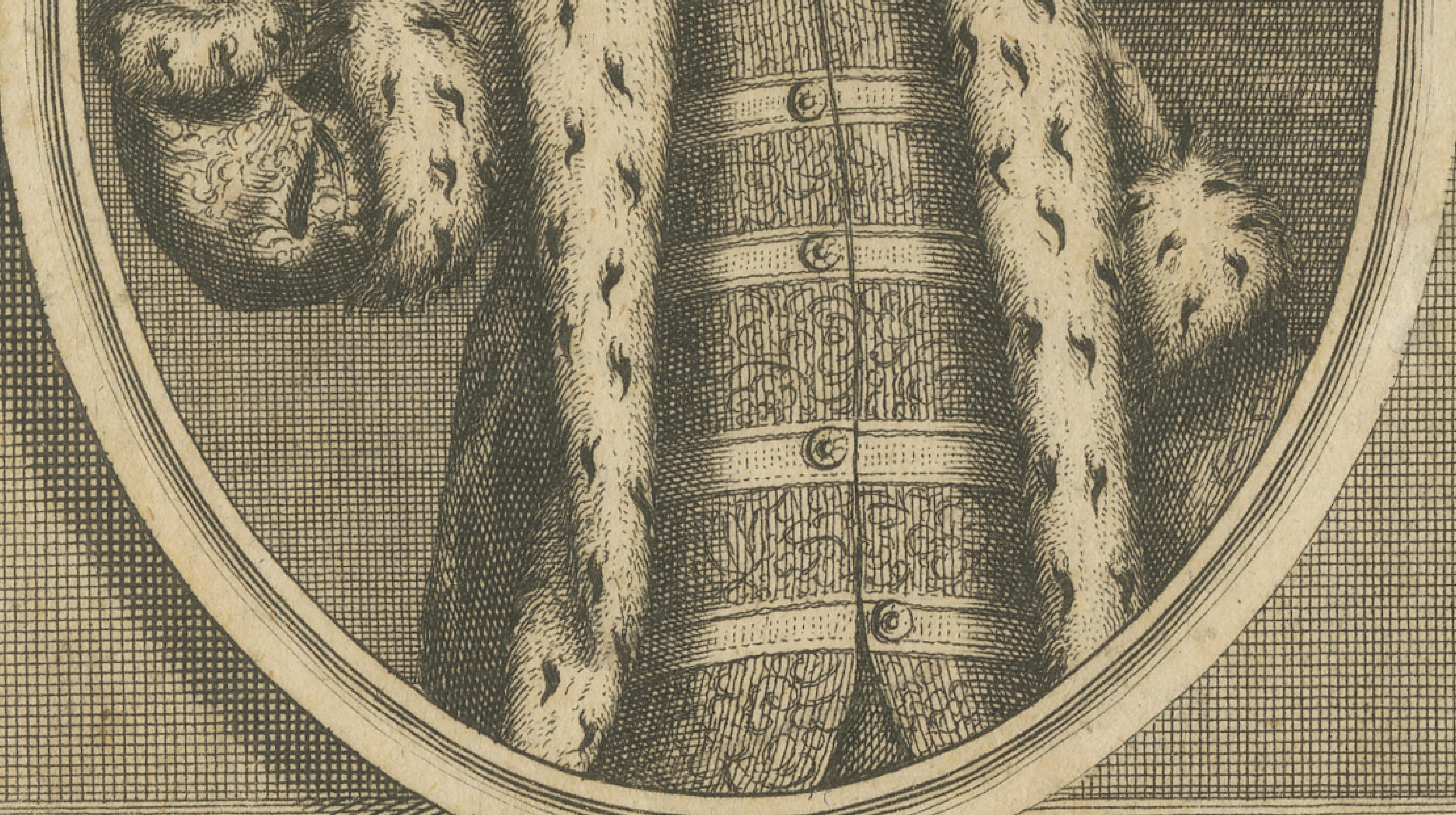 Ottoman Ambassador Portrait Engraving, Bernigeroth, Turkish Envoy, c.1740