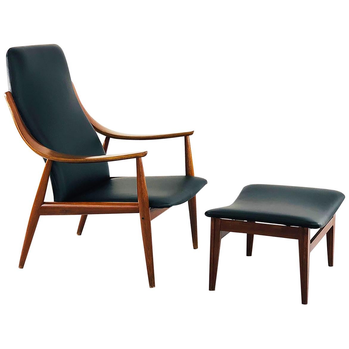 Ottoman and Lounge Chair by Peter Hvidt for France & Son
