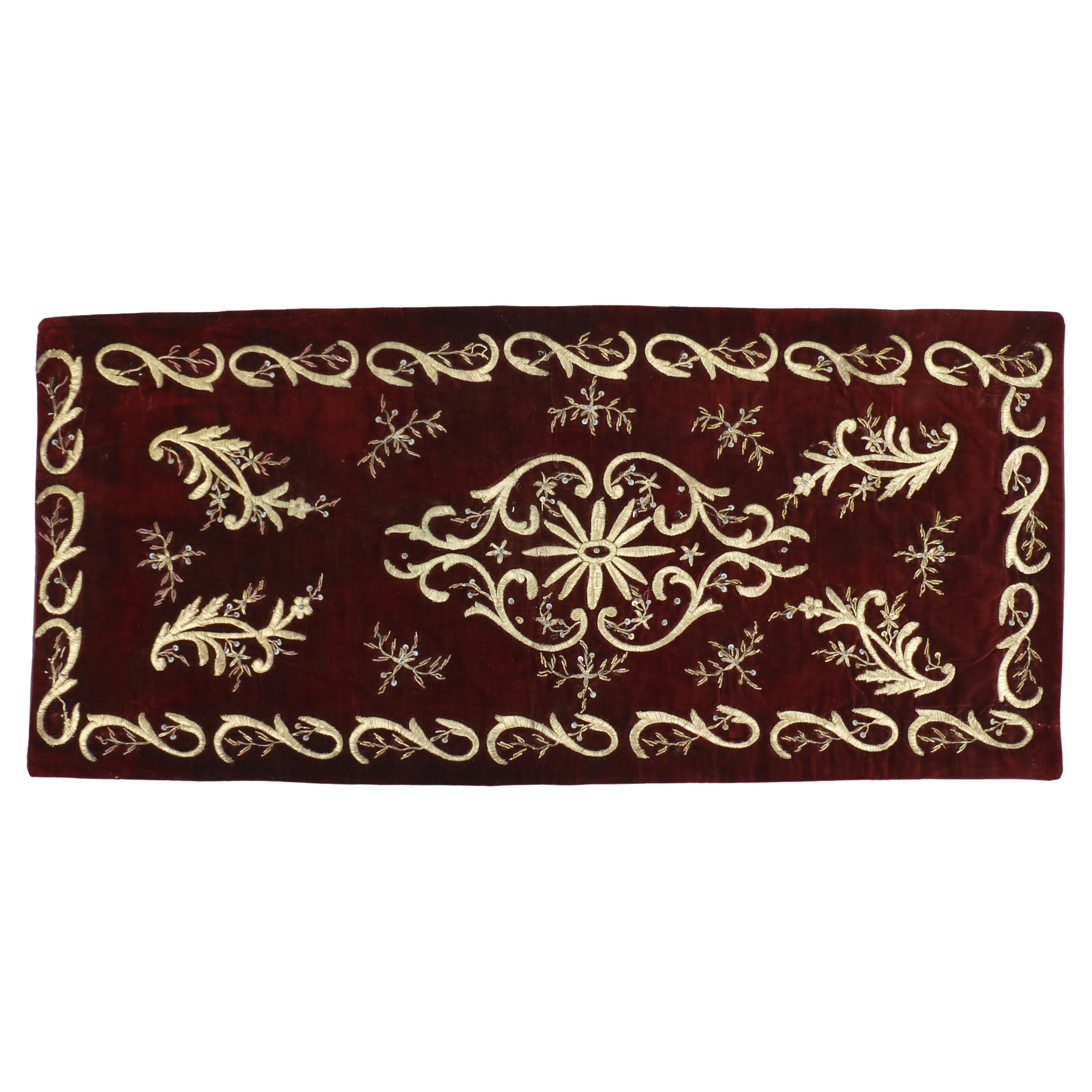 Ottoman Antique Embroidery Gold Metallic Thread (Late 19th Century)
