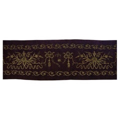 Ottoman Antique Embroidery Gold Metallic Thread Tapestry (Late 19th Century)