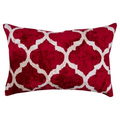 Ottoman Antique Motif Silk Handwoven Silk Velvet Cushion