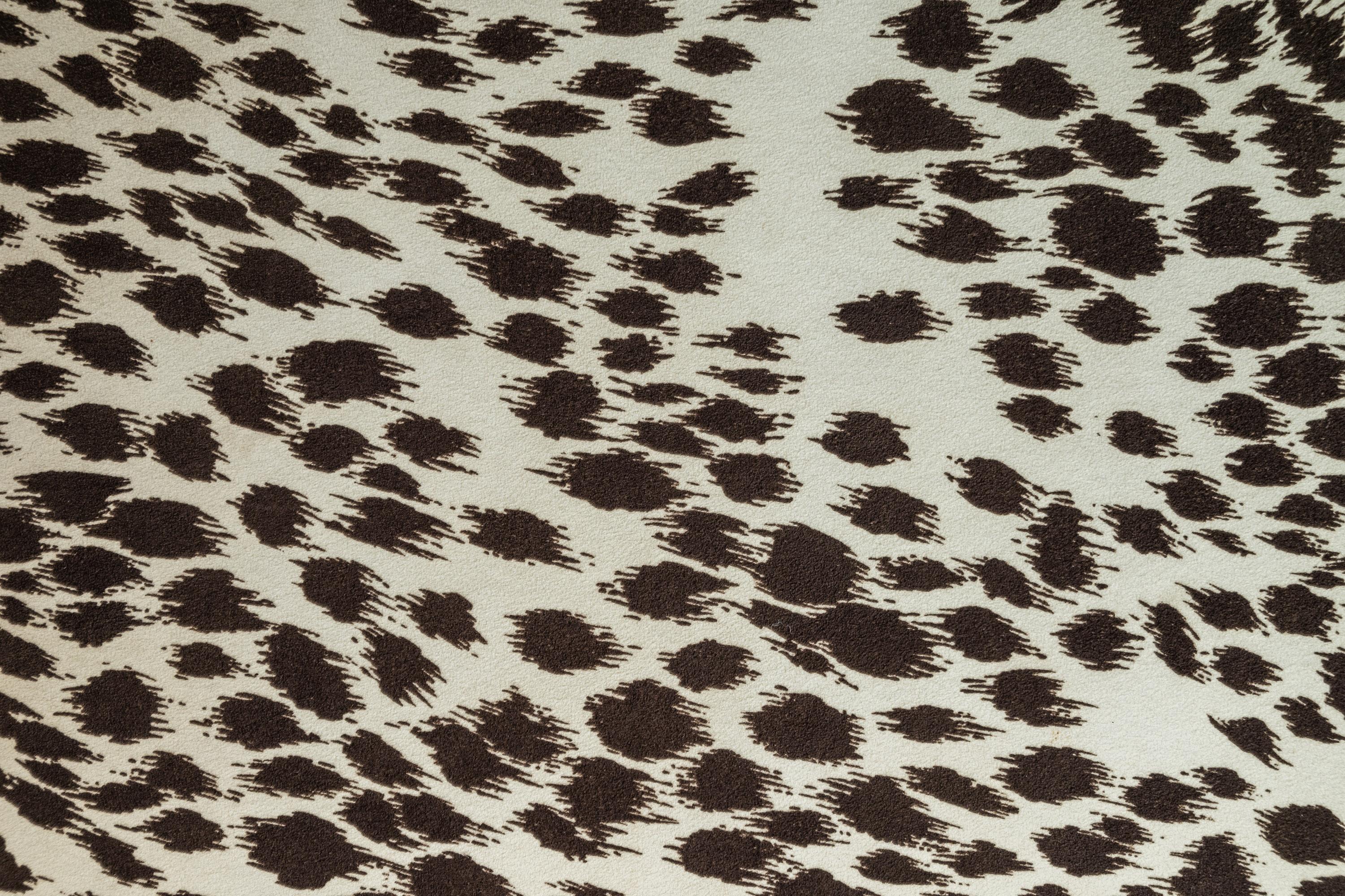 Ottoman/Bench in Animal Print by Milo Baughman for Carson's, USA, c. 1980's 4