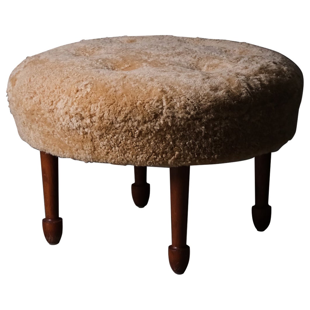 Ottoman par un designer inconnu, Suède, années 1950