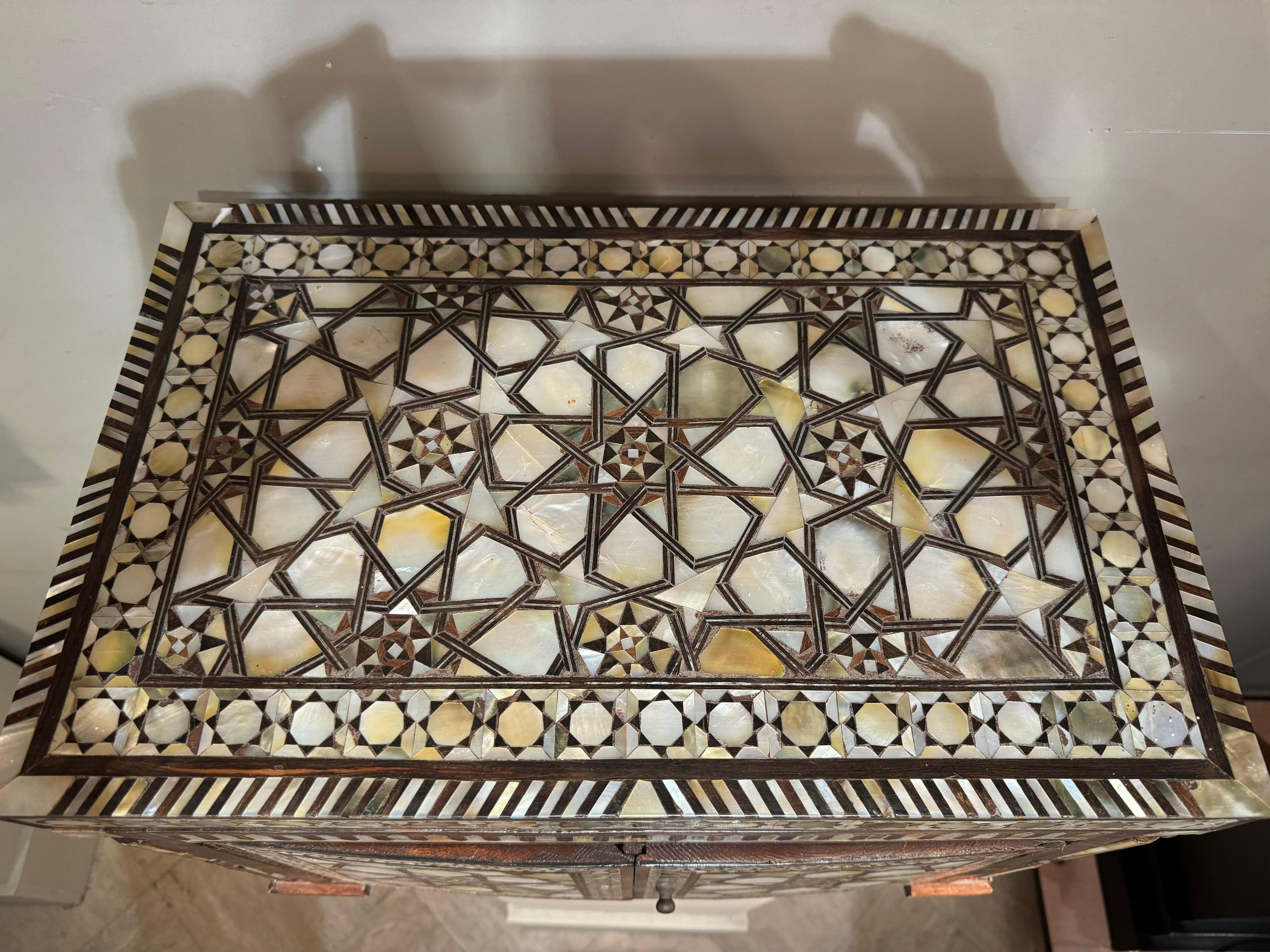 Syrian Ottoman Cabinet in Mother-of-pearl Inlay, Syria, circa 1920