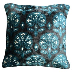 Ottoman Carnation Silk Handwoven and Hand Dyed Velvet Cushion