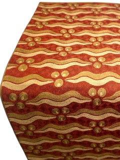 Alfombra Suzani Otomana de Seda Bordada a Mano con Motivo Chintamani