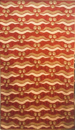 Ottoman Chintamani Motif Silk Hand-Embroidered Suzani Carpet