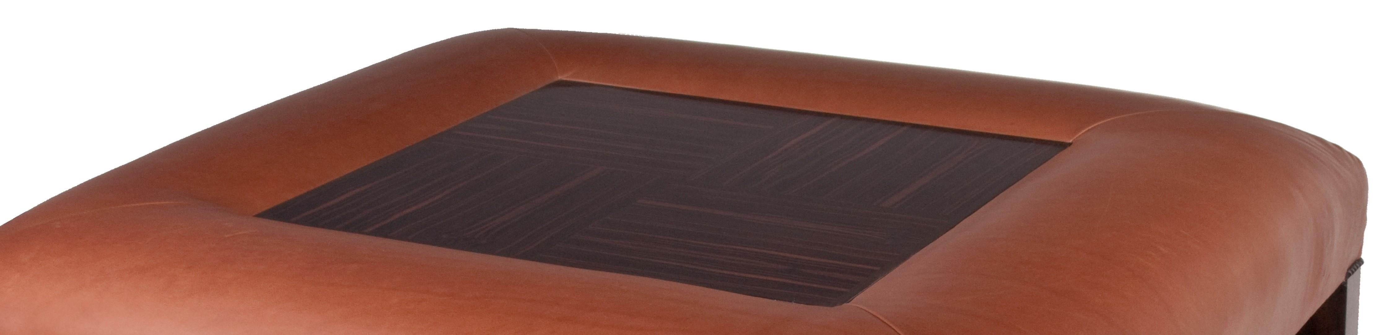 leather ottoman coffee table with tray