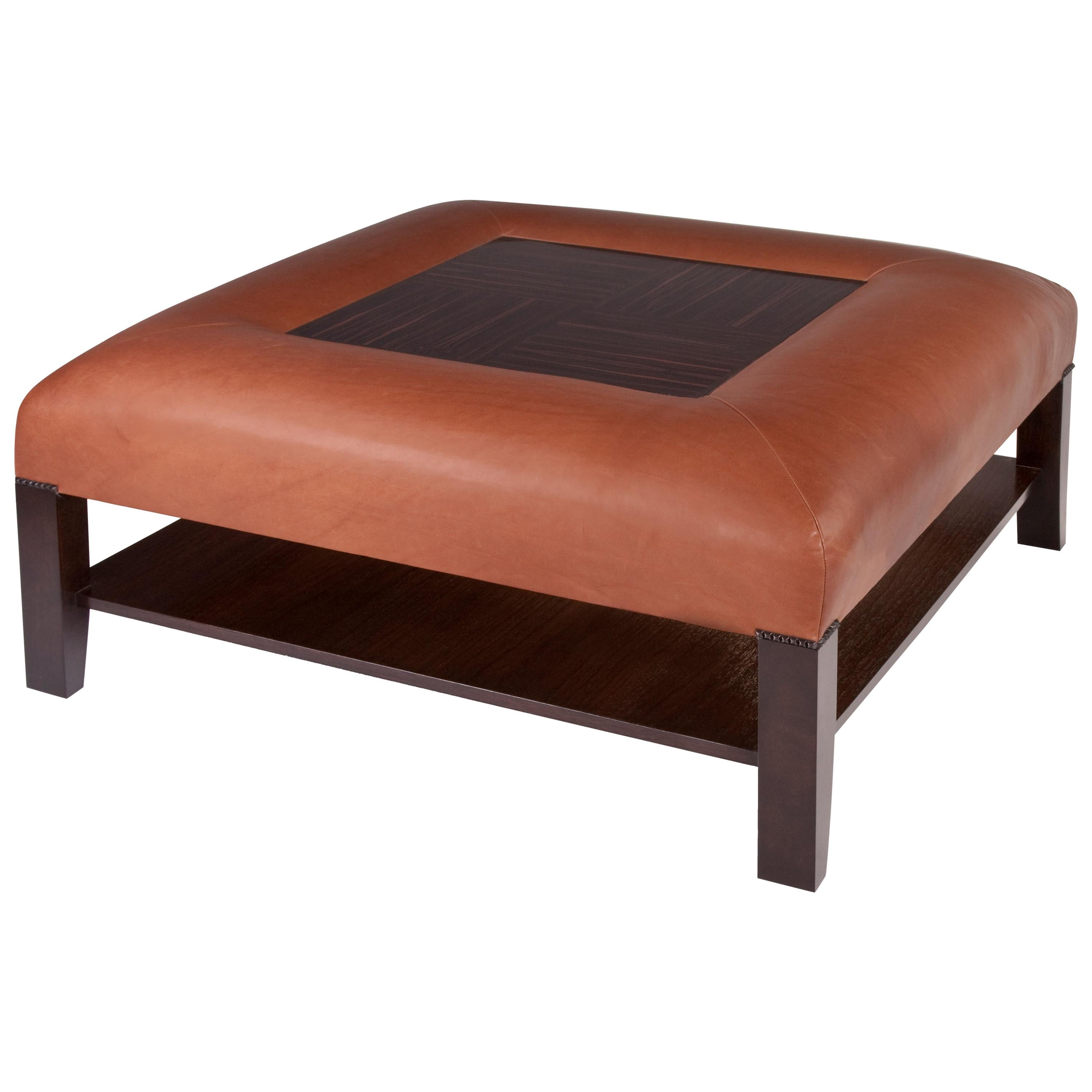 Ottoman /Cocktail Table in Leather