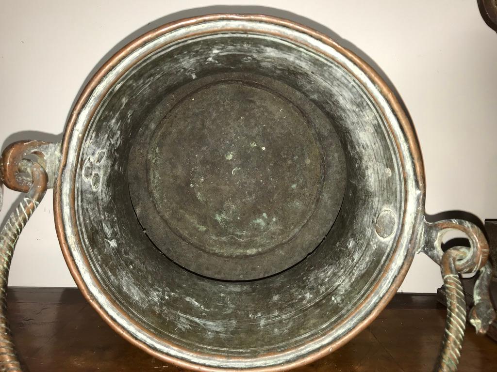 Ottoman Copper Bucket With Incised Decoration For Sale 10