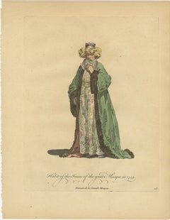 Ottoman Costume Prints Pair, Imam & Court Official, Hand-Colored 1749