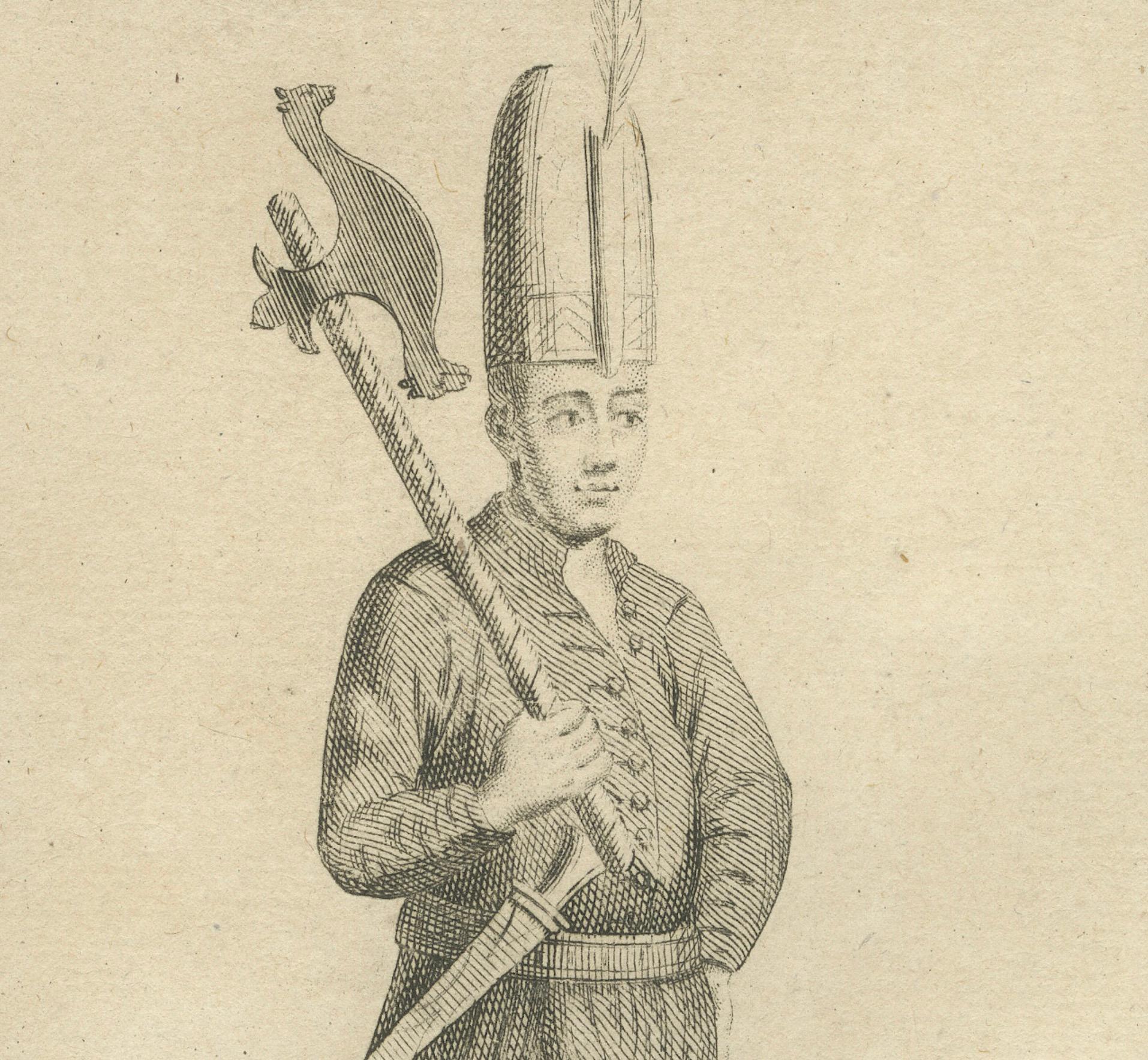 Osmanische Hofbedienstete und Soldaten - 1734 Druck von Figuren des kaiserlichen Palastes

Beschreibung:
Dieser fein ausgeführte Kupferstich aus dem Jahr 1734 zeigt vier detaillierte Porträts von Persönlichkeiten des osmanischen Kaiserhofs, die Teil