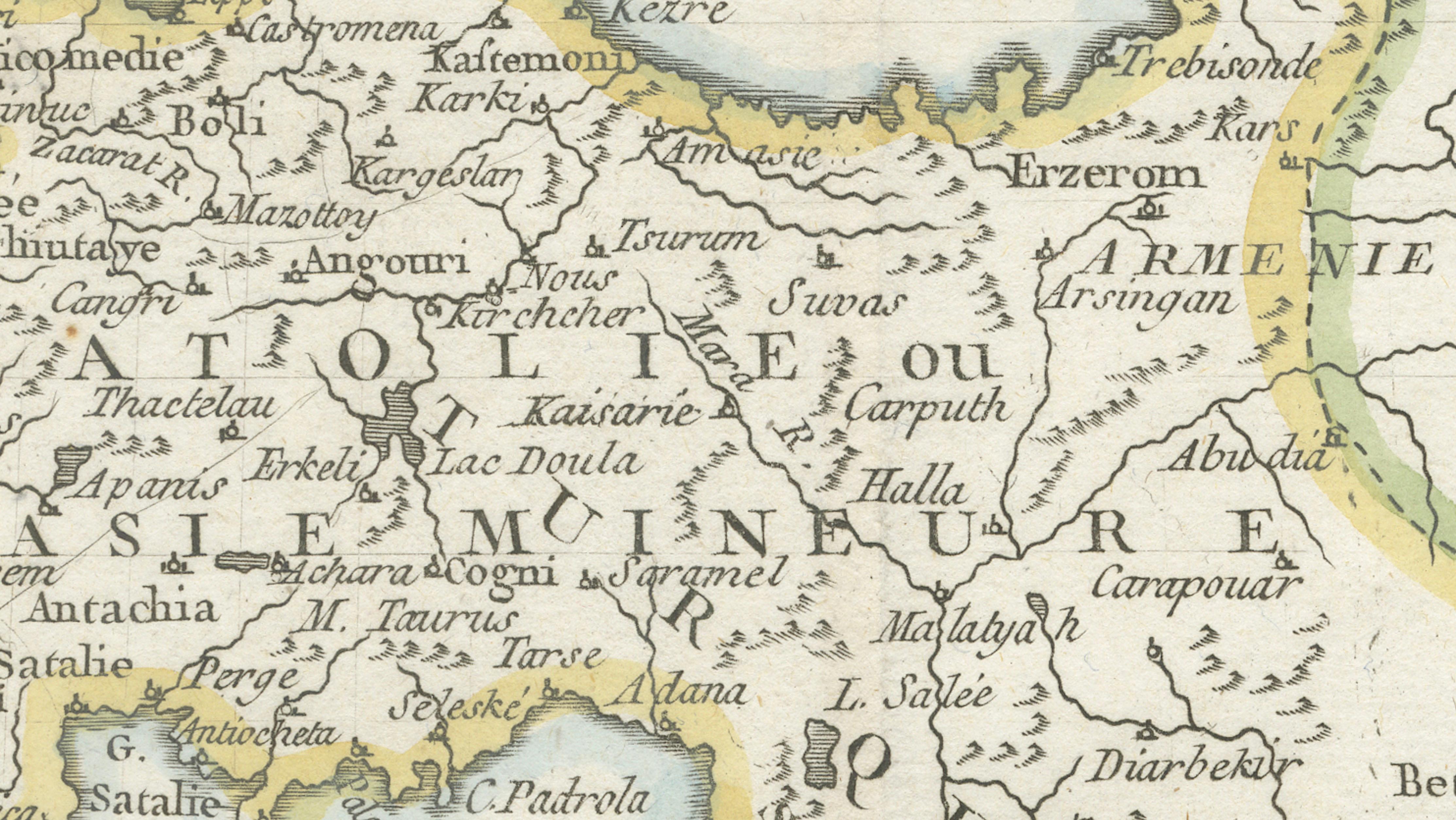 Ottoman Empire Asia Map, Turquie d’Asie by La Porte, Paris, 1779