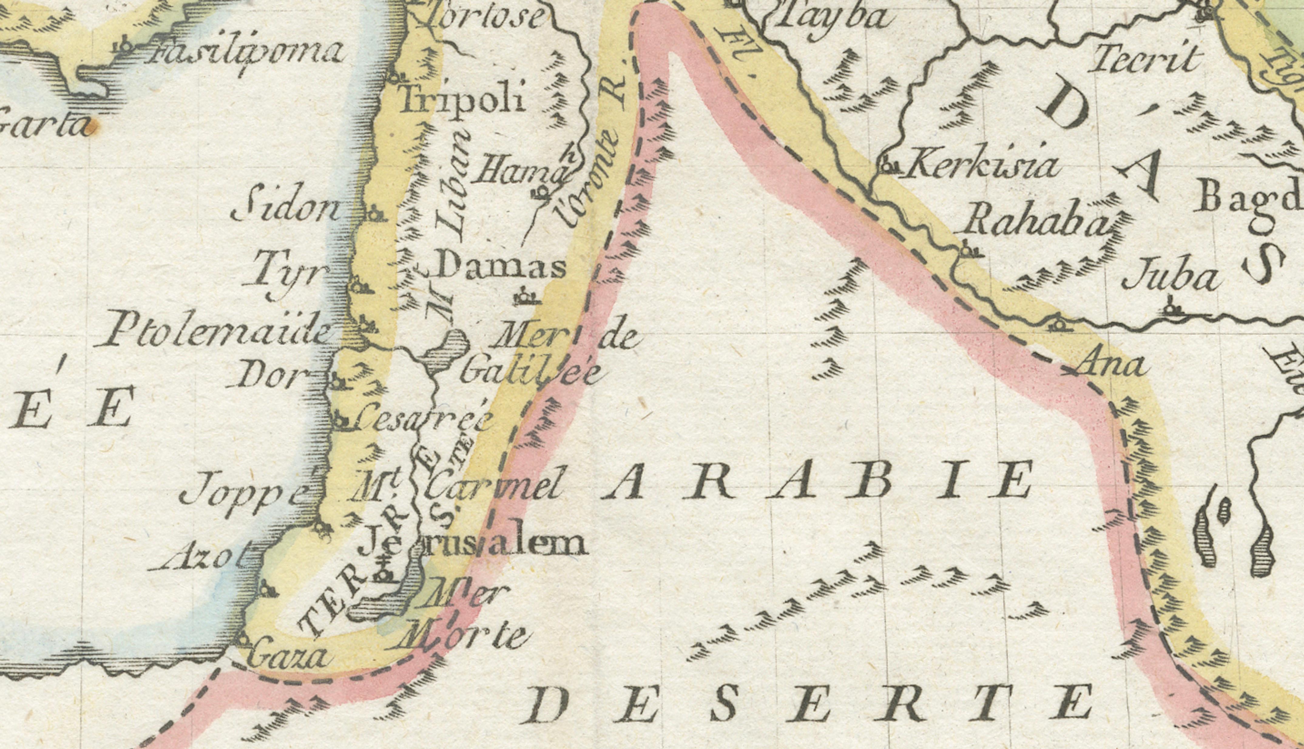 Ottoman Empire Asia Map, Turquie d’Asie by La Porte, Paris, 1779