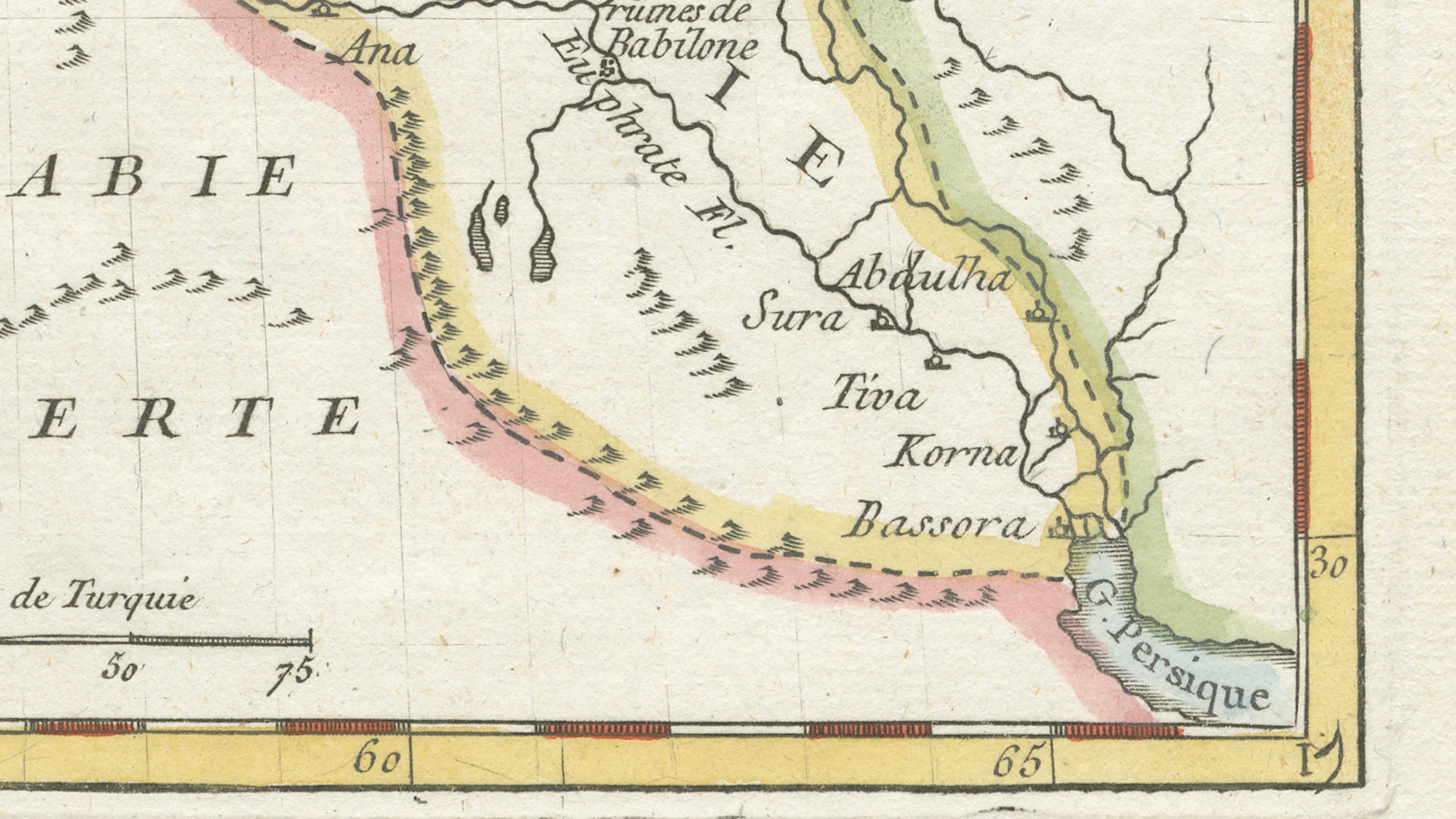 Ottoman Empire Asia Map, Turquie d’Asie by La Porte, Paris, 1779