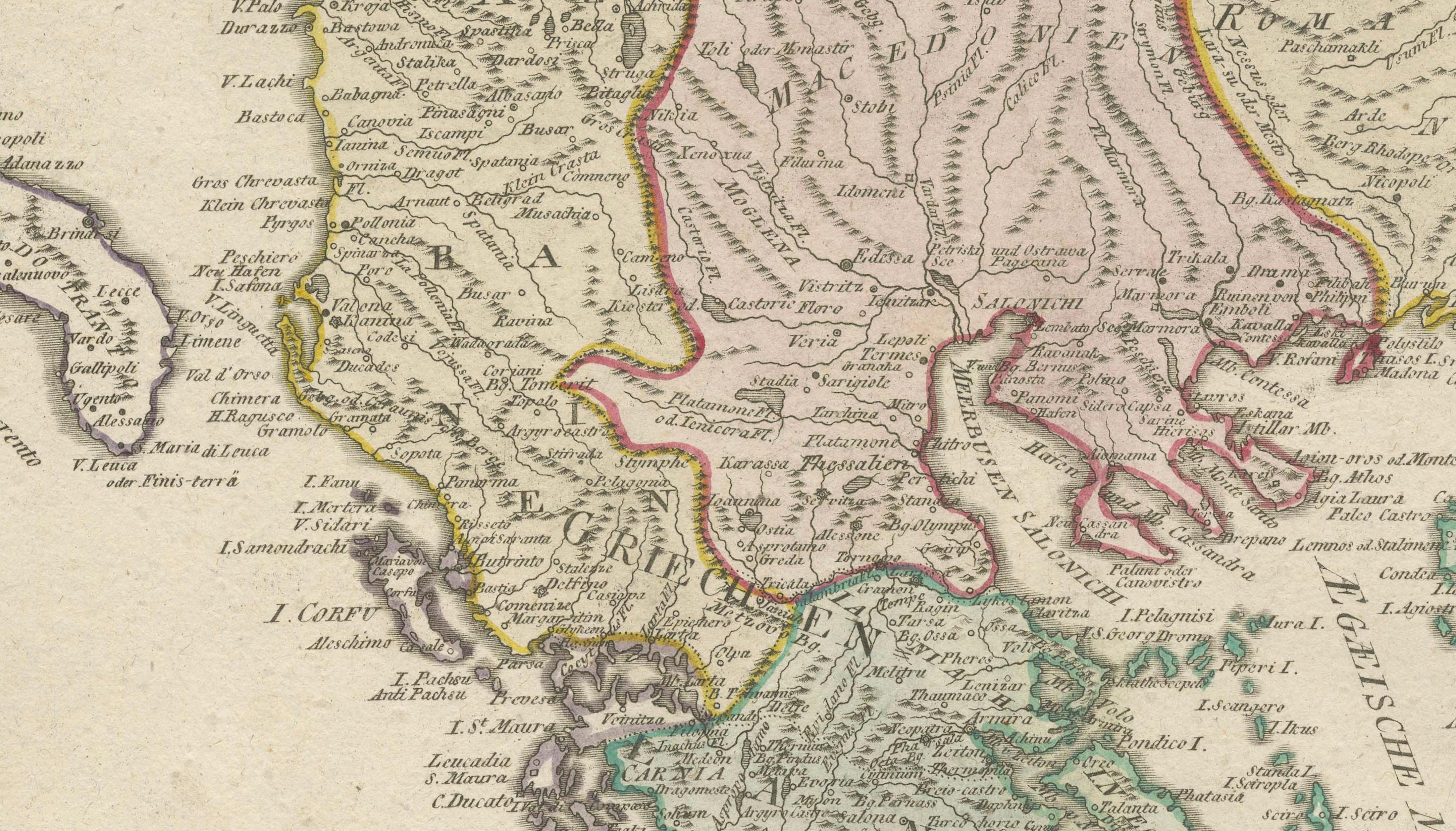 Ottoman Empire in Europe – Antique Map by Reilly, Vienna, 1796 For Sale 3
