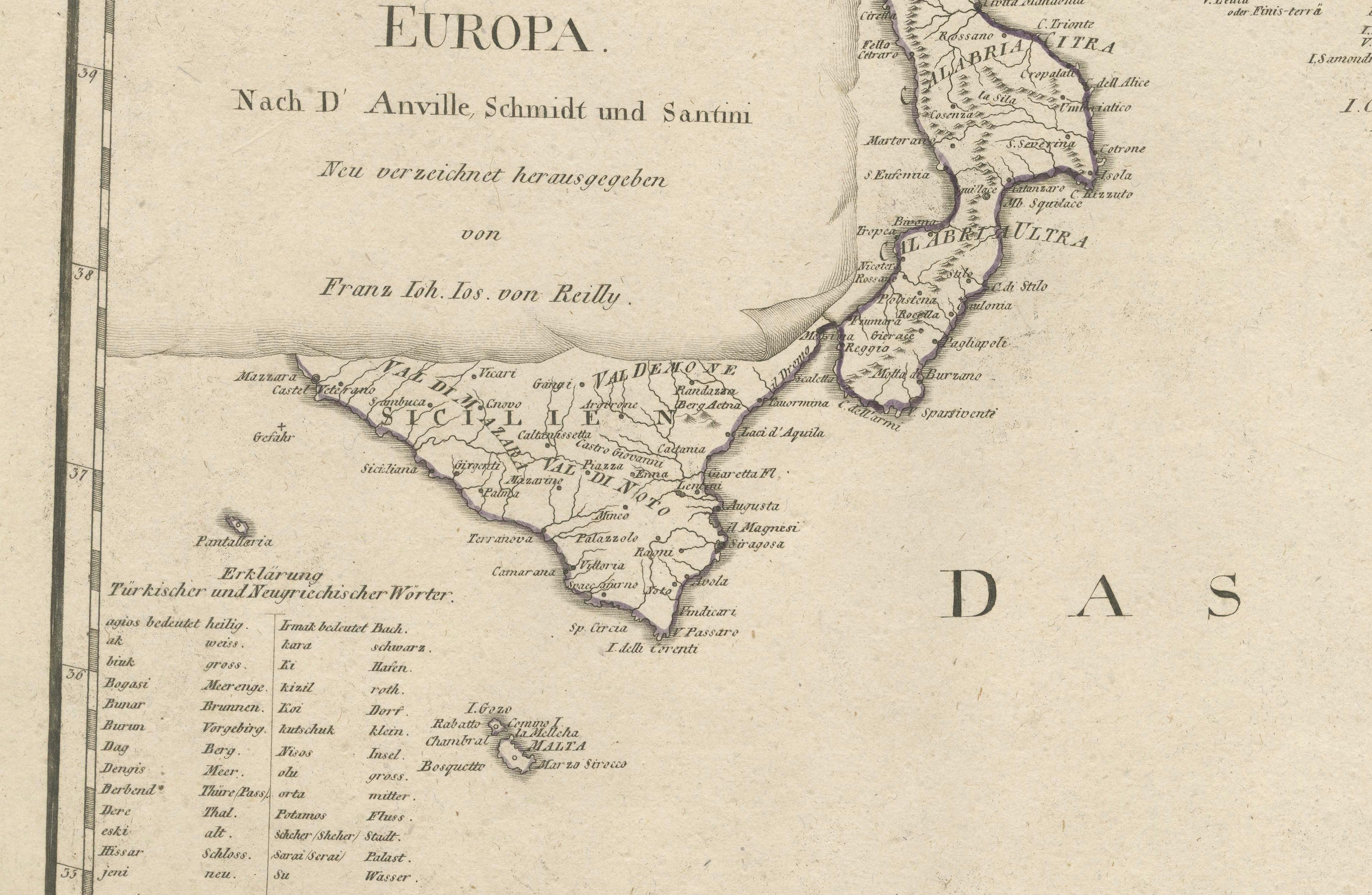 Map of the Ottoman Empire in Europe – Reilly, Vienna circa 1794-1796

This large original antique map, titled “Karte von dem Oschmanischen Reiche in Europa,” was published between 1794 and 1796 by Franz Johann Joseph von Reilly in Vienna. It is from