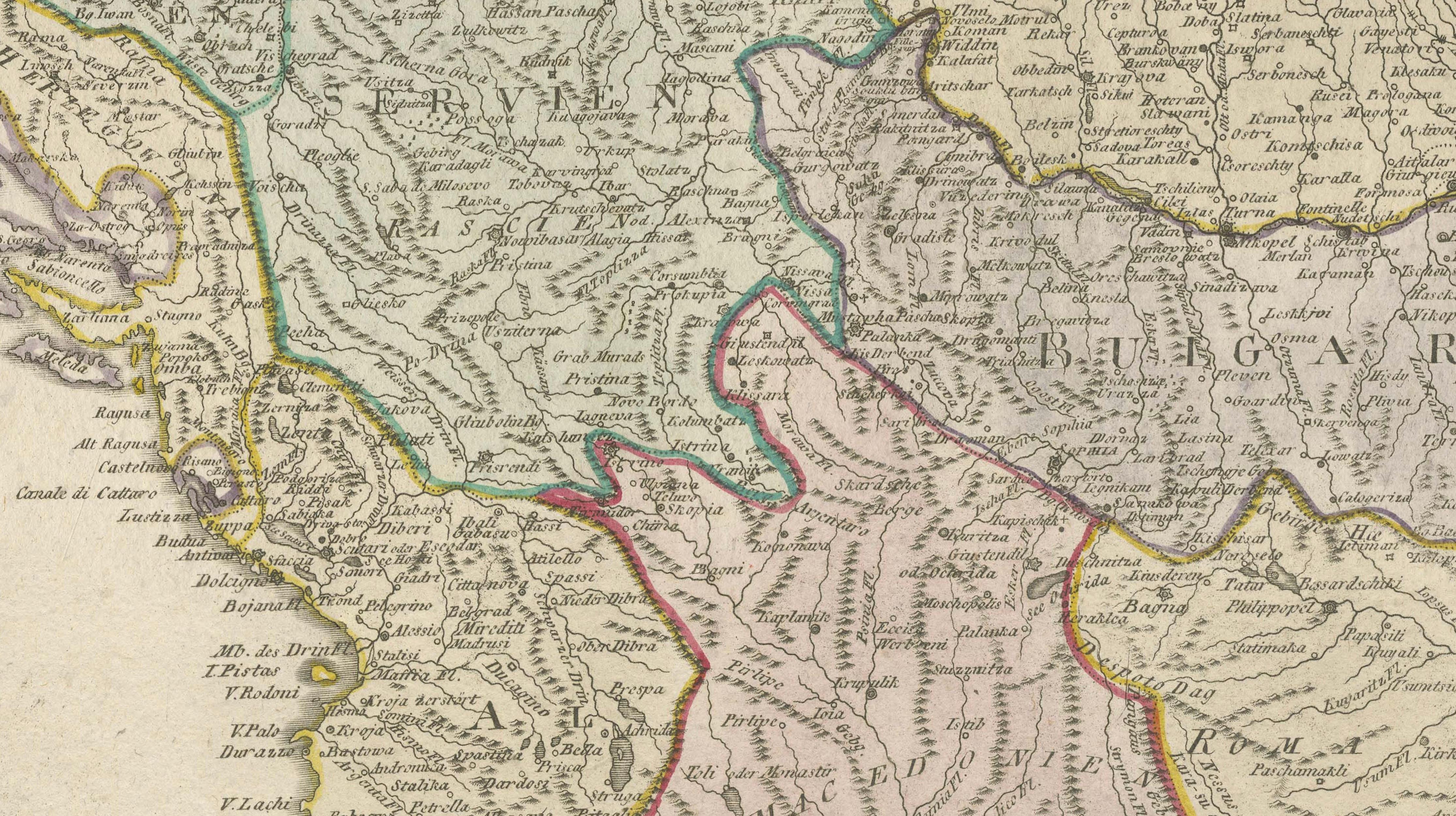 Ottoman Empire in Europe – Antique Map by Reilly, Vienna, 1796 For Sale 2
