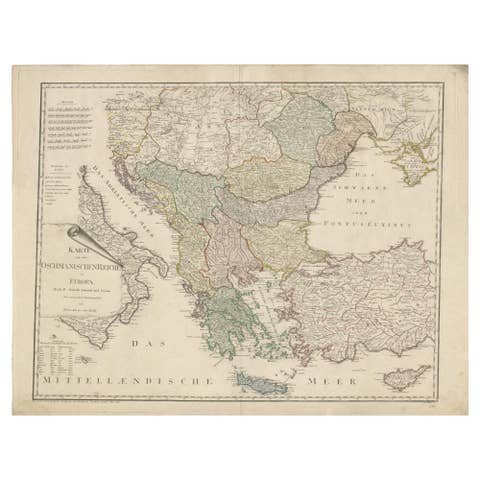 Ottoman Empire in Europe – Antique Map by Reilly, Vienna, 1796
