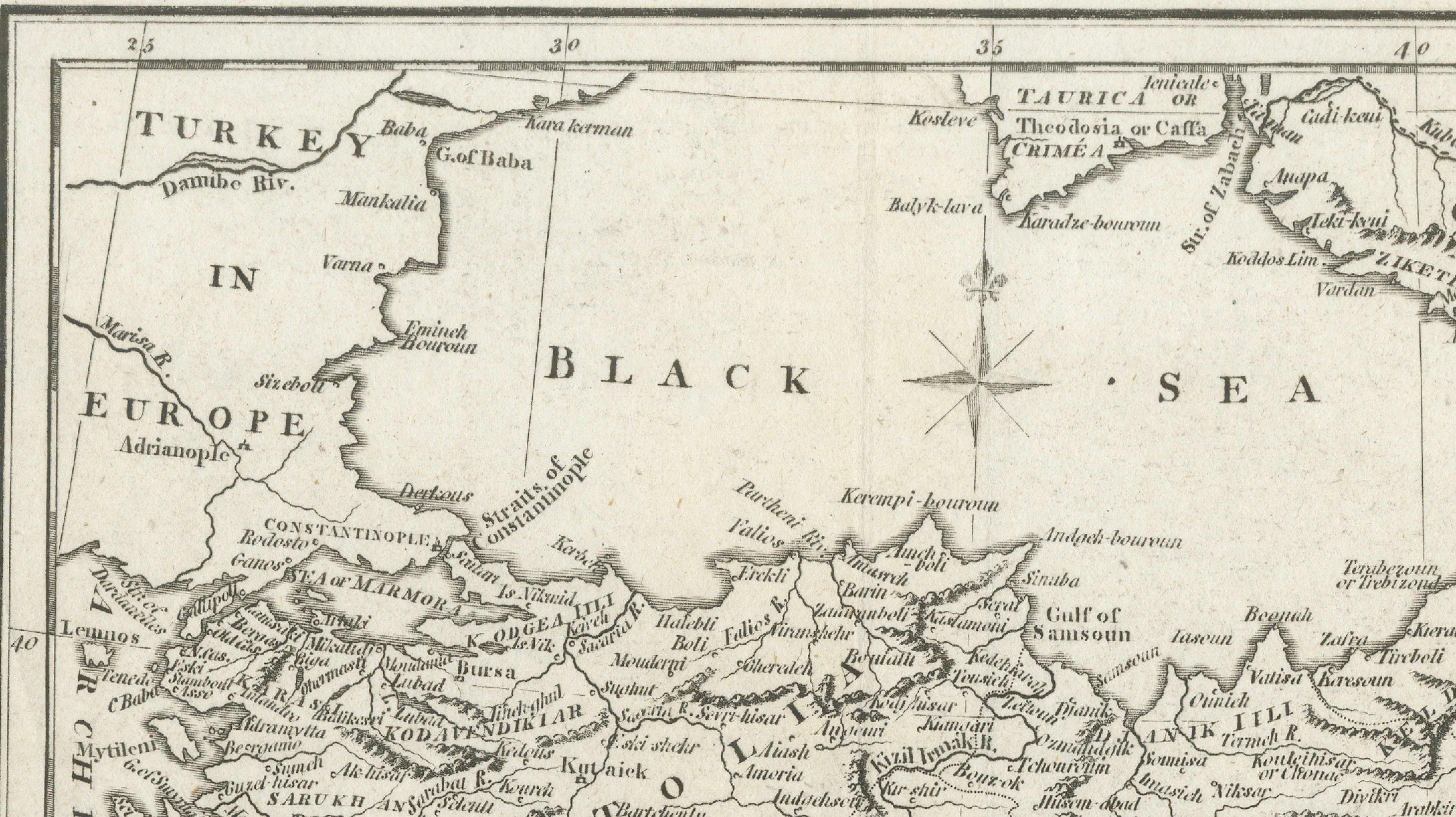 Ottoman Empire Map — Turkey in Asia, Syria & Mesopotamia, c.1830