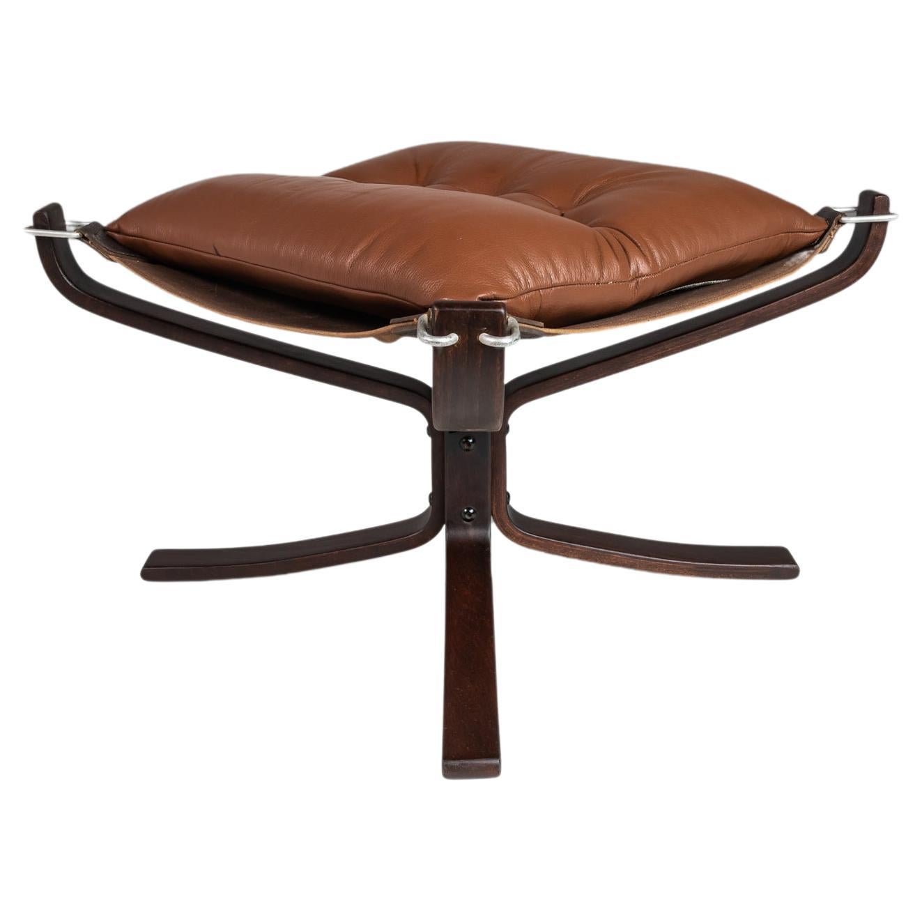 Ottoman for Falcon Chair in Leather by Sigurd Ressel for Vatne Møbler, c. 1970's For Sale