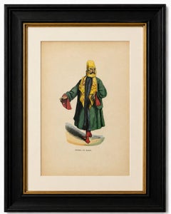 Osmanischer Herr aus Mardin (Mesopotamien) - Antike Kostümlithographie, um 1852