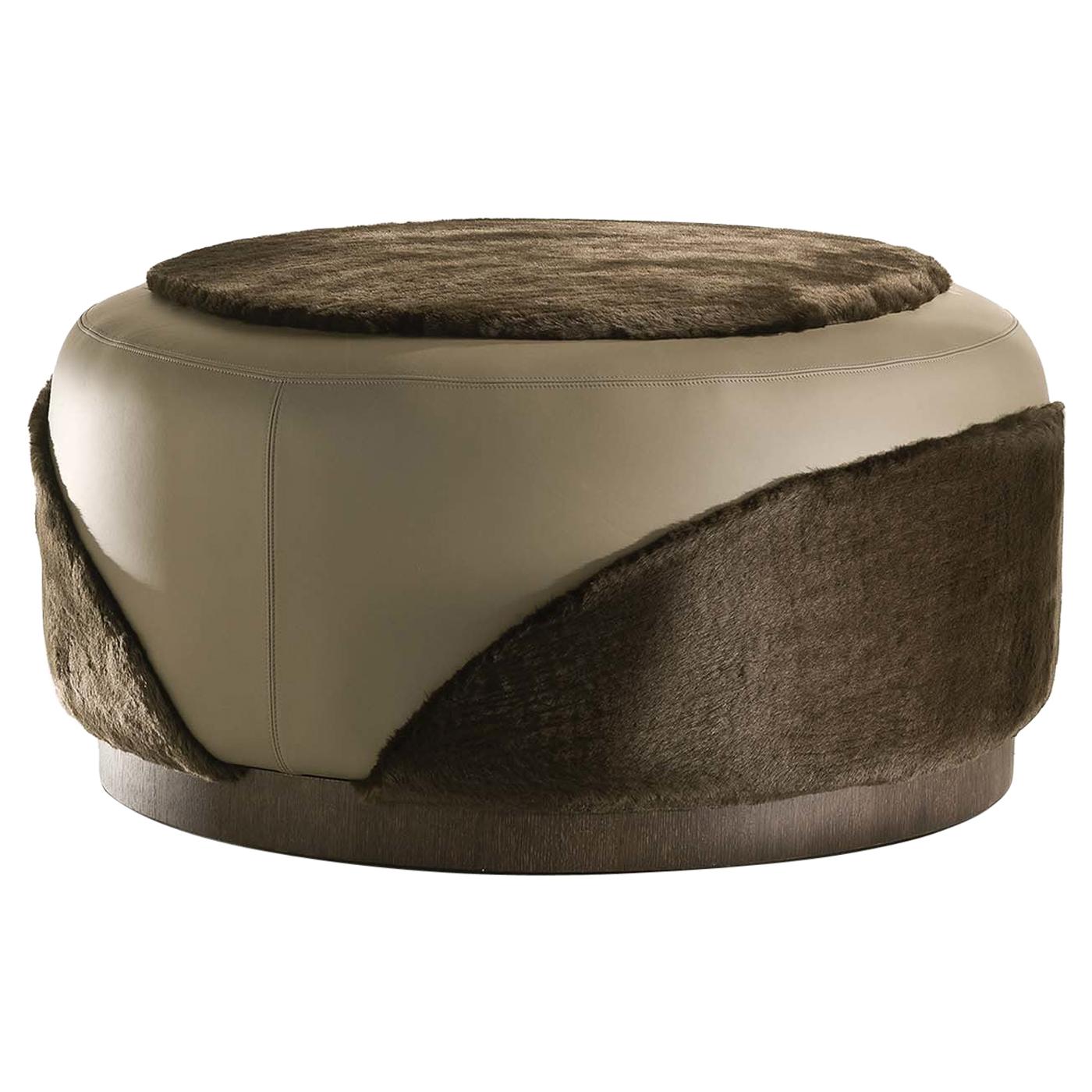 Ottoman in Furs Brown Ottoman For Sale