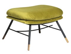 Ottoman in Velvet by Mool, Contemporary Mexican Design