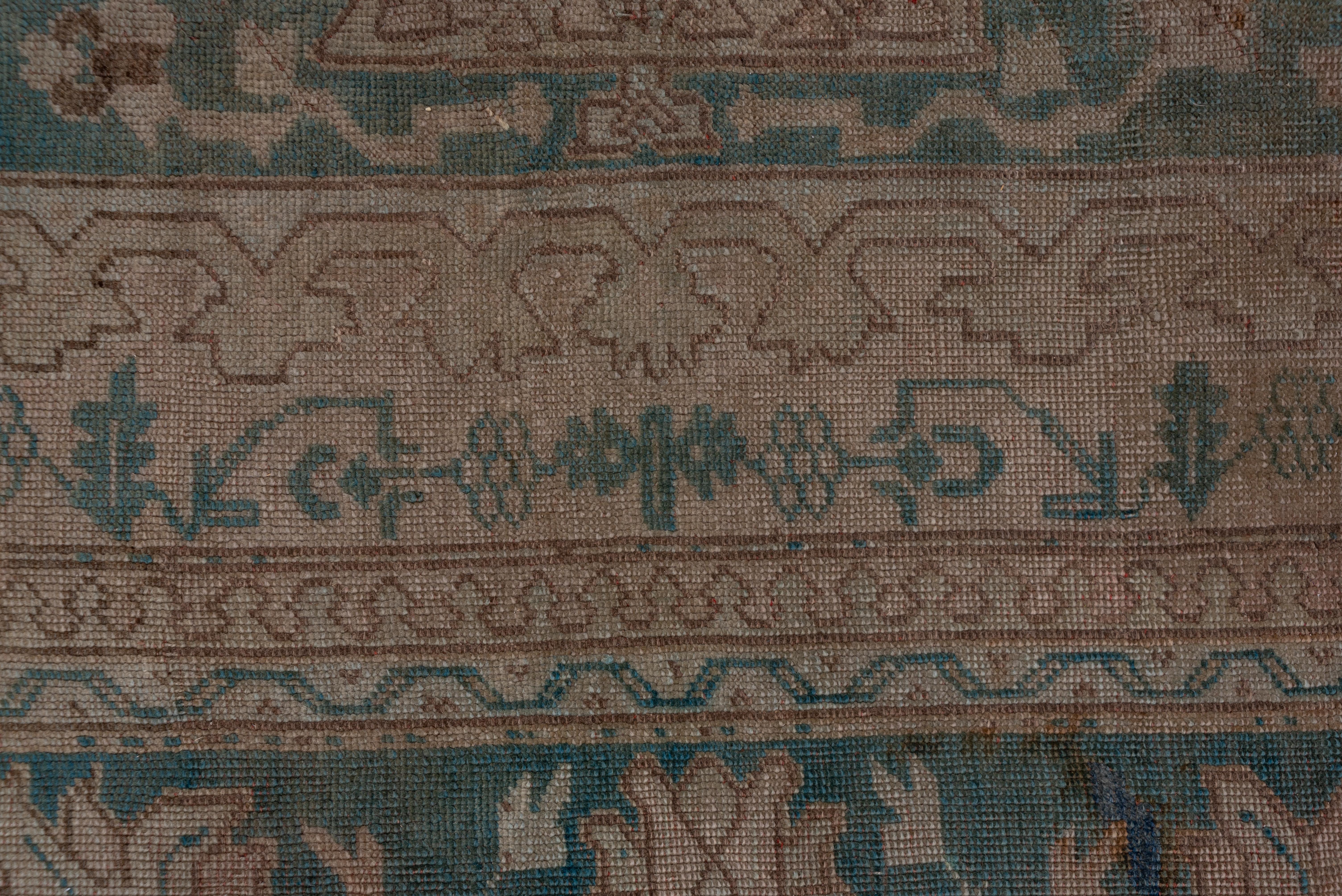 Antique Green Oushak Carpet, Circa 1910s For Sale 3