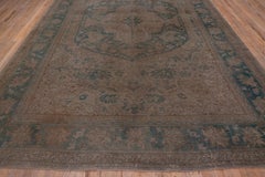 Antique Green Oushak Carpet, Circa 1910s