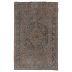 Antique Green Oushak Carpet, Circa 1910s