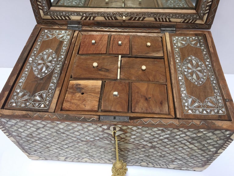 Ottoman Jewelry Box Inlaid with MotherofPearl and Camel Bone at 1stDibs