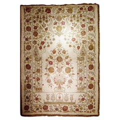 Ottoman Large Silkwork Textile Botanical Embroidery Hanging