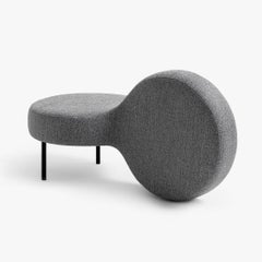 Ottoman pouf Loop in Bouclé Fabric by WOO - Sculptural Accent Furniture