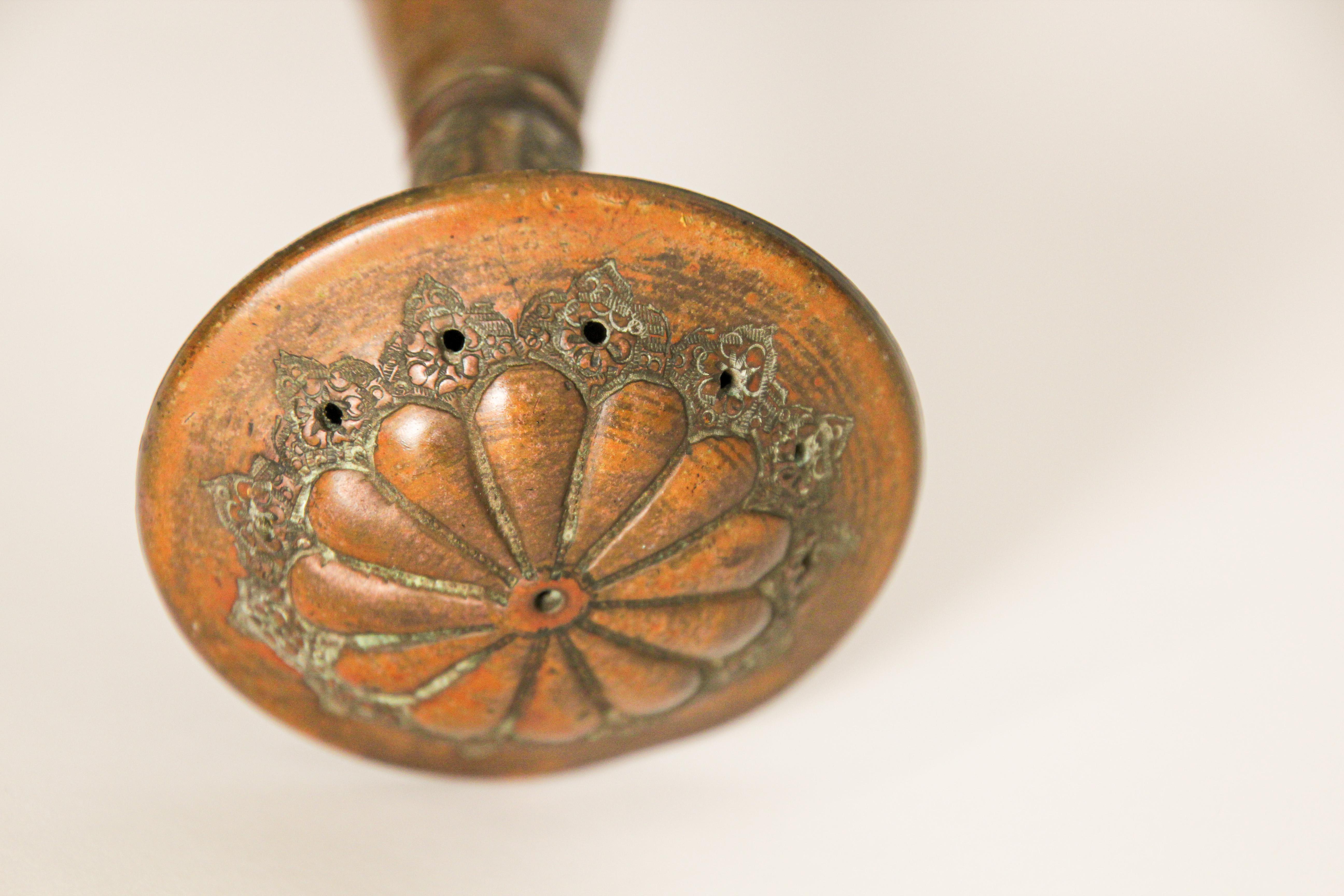Ottoman Mameluke Decorative Copper Rosewater Perfume Sprinkler 4