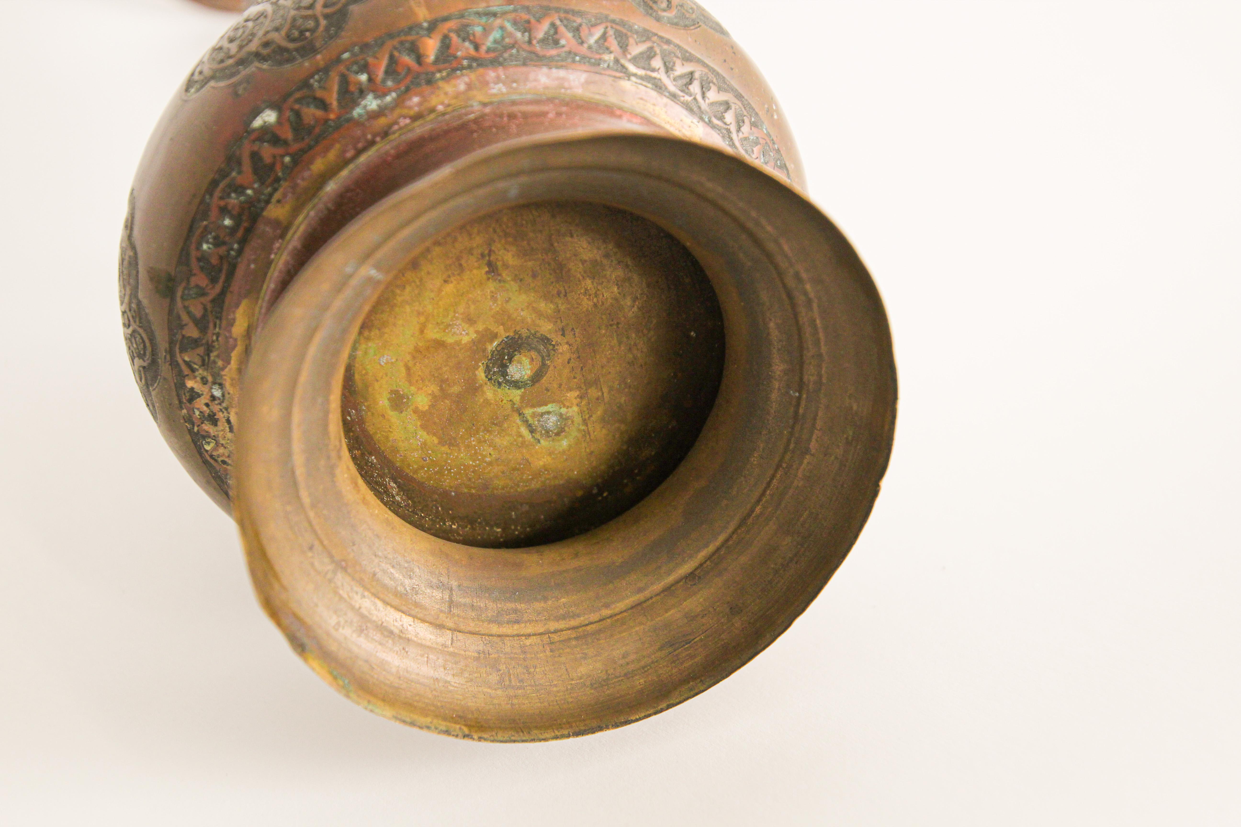Ottoman Mameluke Decorative Copper Rosewater Perfume Sprinkler 5