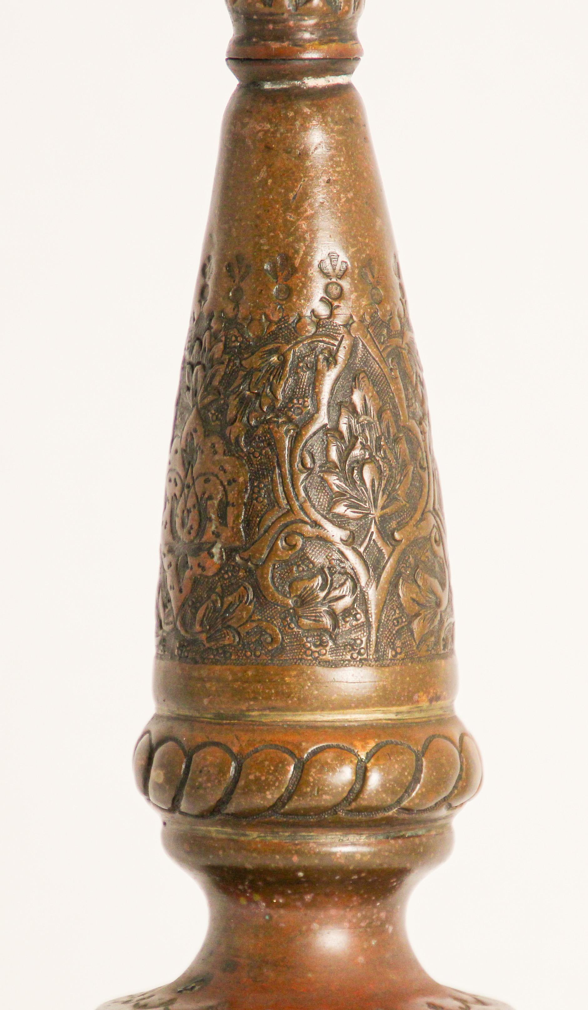 Moorish Ottoman Mameluke Decorative Copper Rosewater Perfume Sprinkler